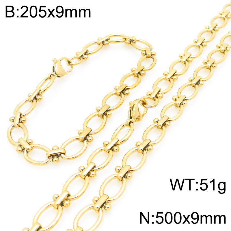 Cross Knot Bracelet 18K Gold Plated Stainless Steel Chain