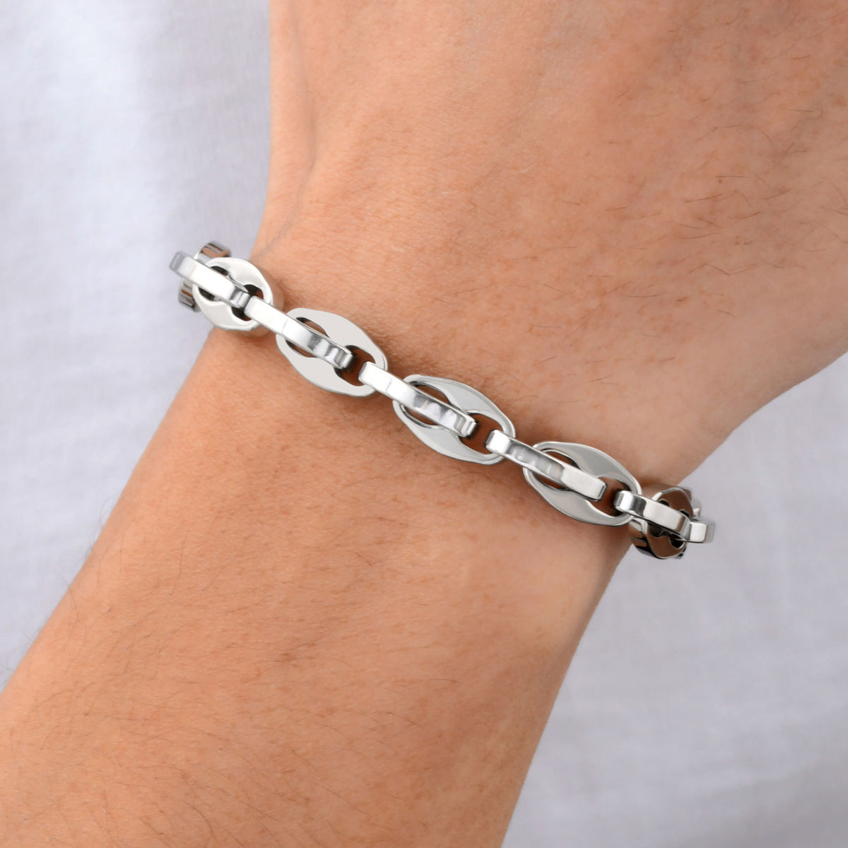 Stainless Steel Handmade Chain Bracelet Steel Men's