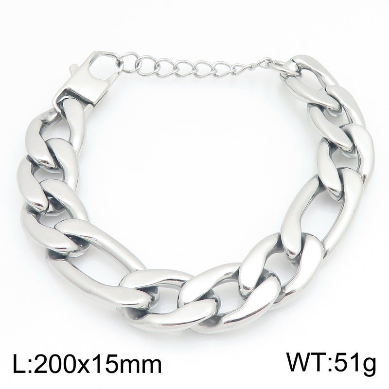 Figaro Titanium Steel Bracelet – Daily Unisex Neutral Wind Element Chain Nk Chain Bracelet