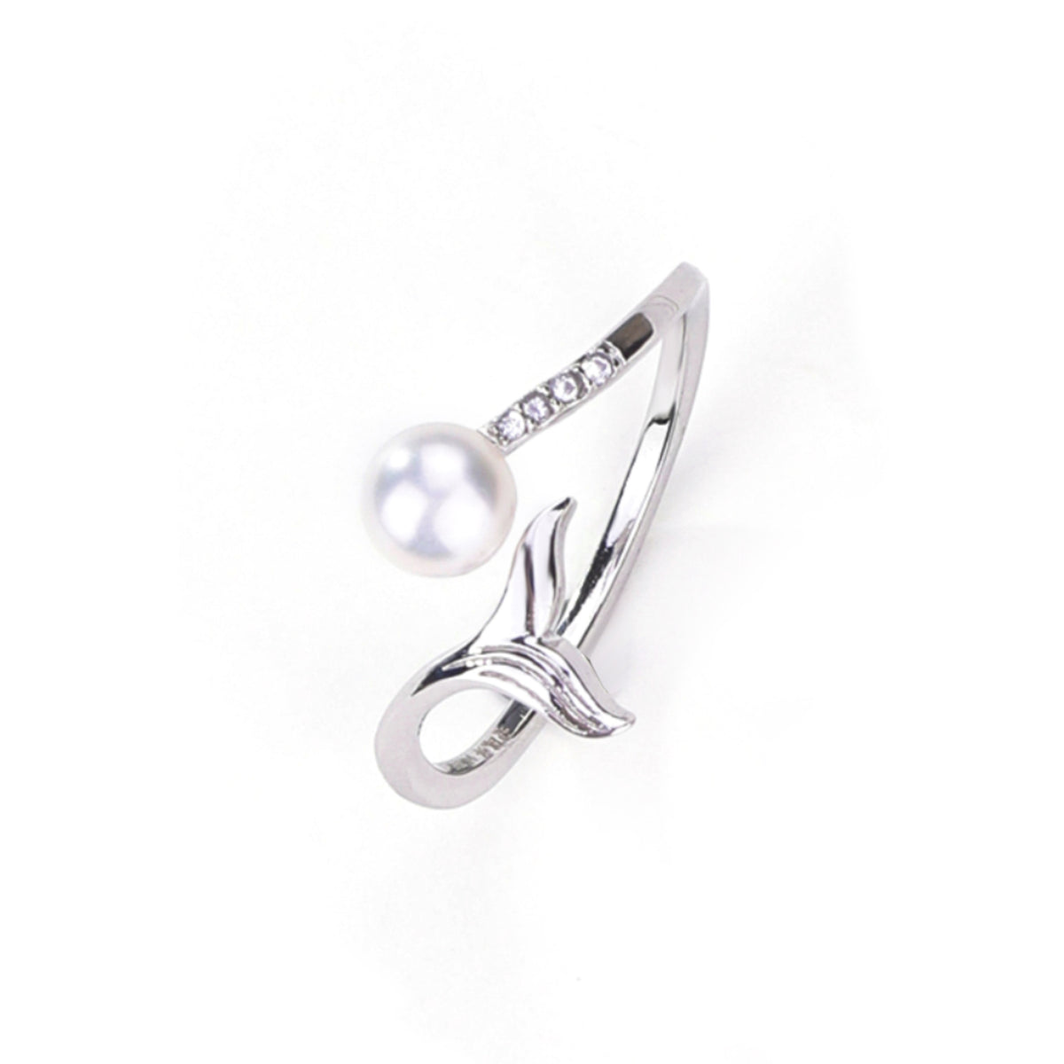 Sterling Silver Freshwater Pearl Mermaid Tail Necklace
