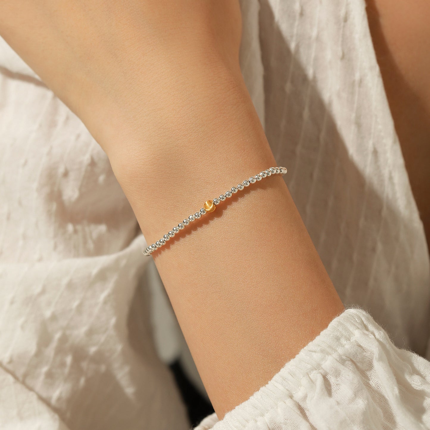 Planderful Everyday Genie Bracelet – Personalized Matte Gold Bead Design