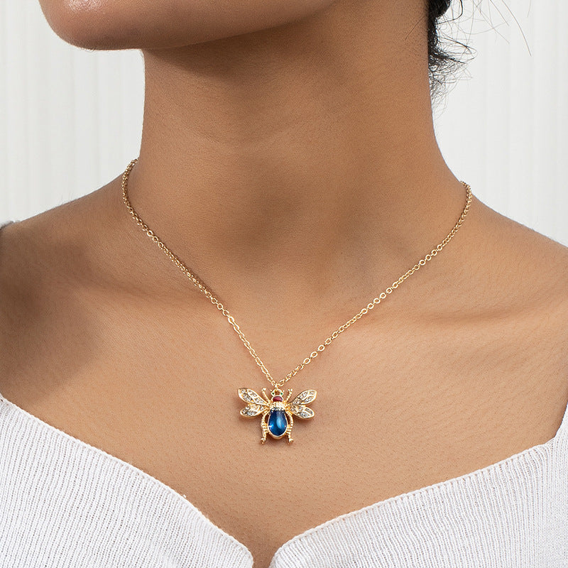 Luxurious Bee Charm Necklace from Vienna Verve Collection