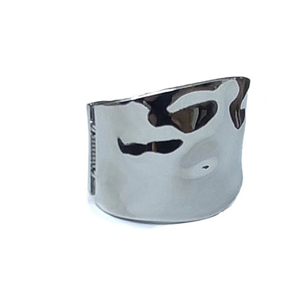 Bold Gold Metal Wide Edge Punk Bracelet - Vienna Verve Collection