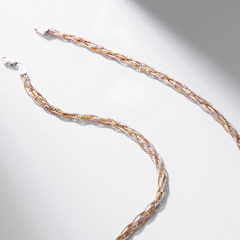 S925 Sterling Silver Three-Layer Layered Necklace