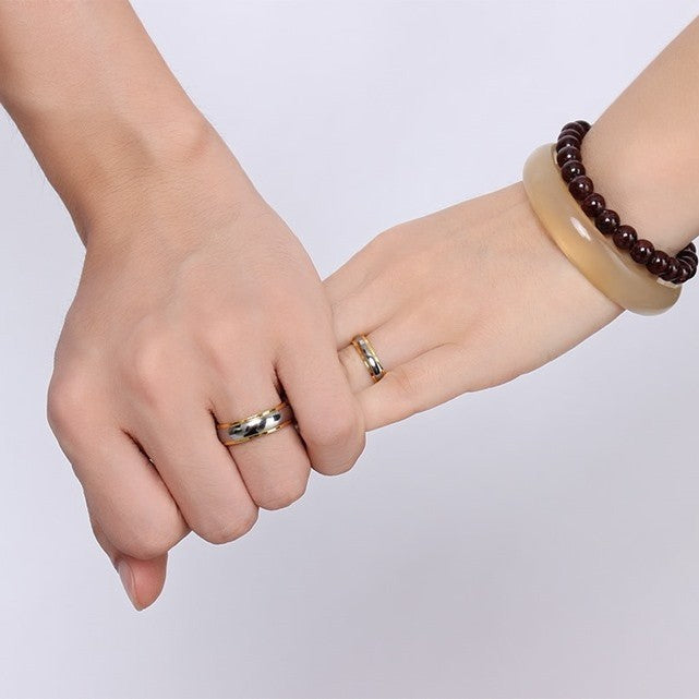 Tungsten Gold Couple Ring European Style Fashion Ring