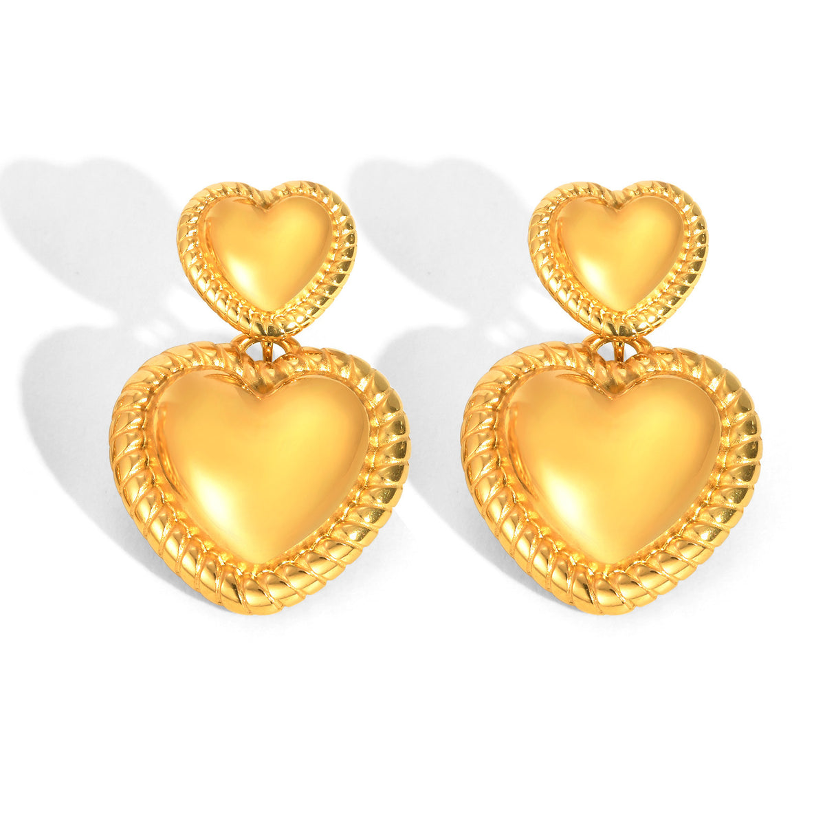 Stainless Steel Heart Earrings
