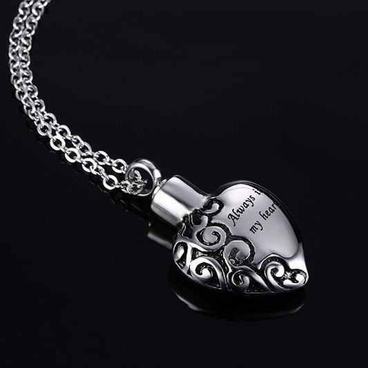 Retro Jewelry Literary Pendant Titanium Steel Heart Necklace