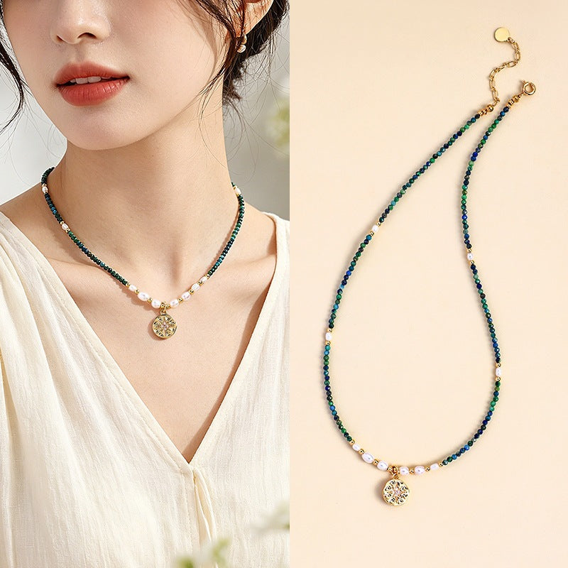 Pearl Eye Faceted Necklace