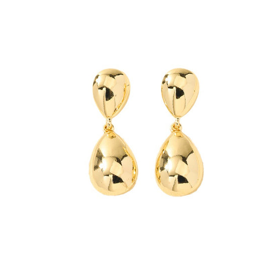 Retro Glossy Water Drop Earrings - Vienna Verve Collection