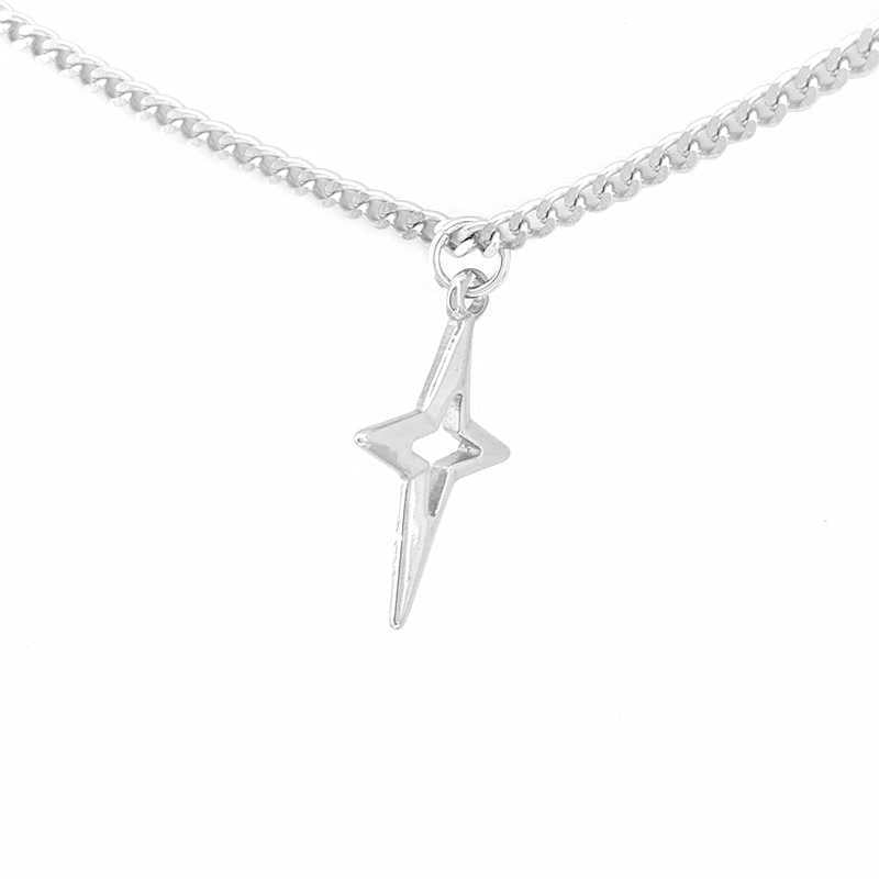 Planderful Jewelry Star Pendant Necklace Steel Chain