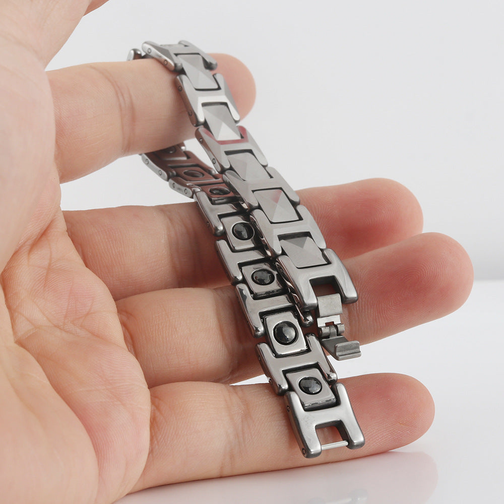Unisex Tungsten Steel Punk Bracelet in Personalized Titanium Design