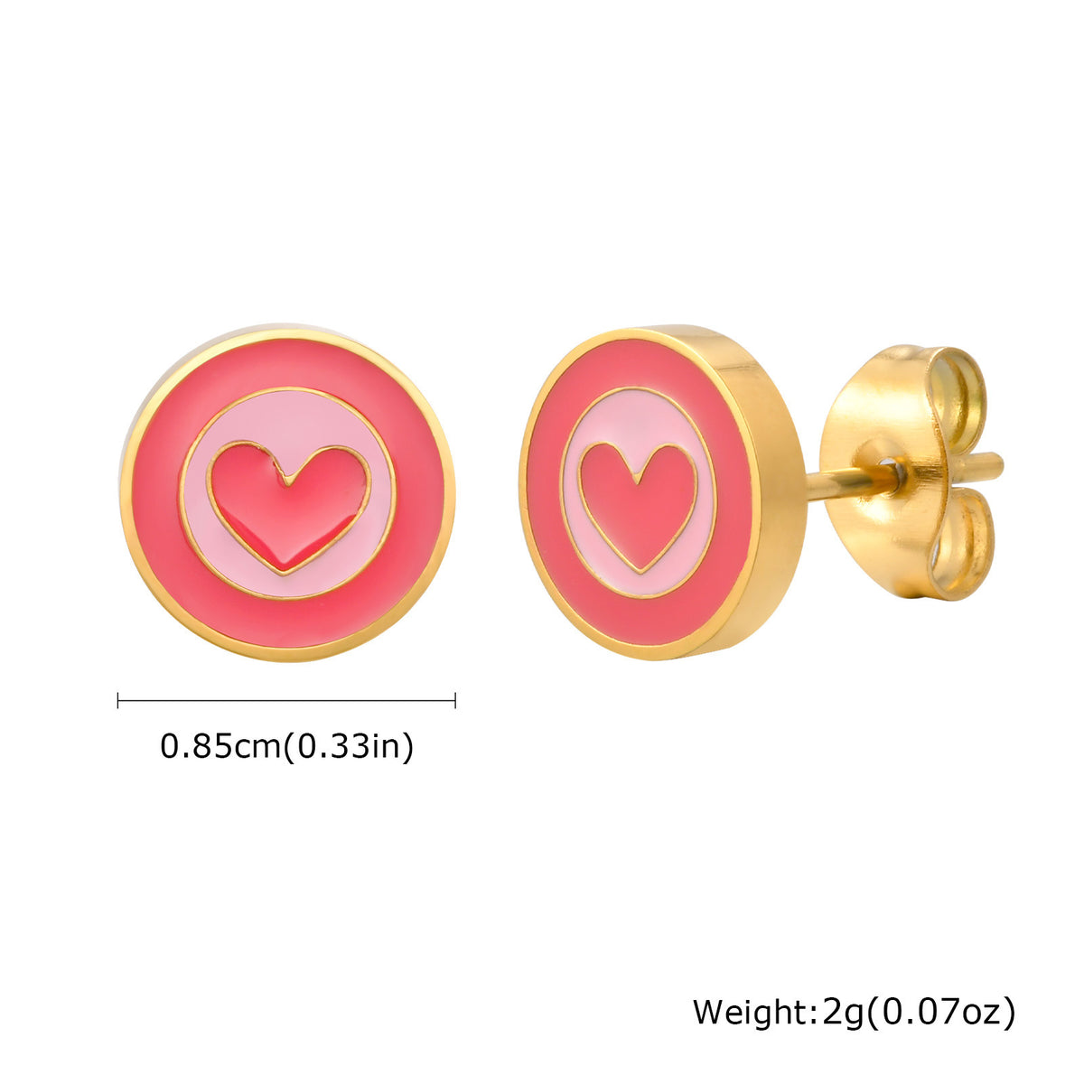 Colorful Enamel Stud Earrings — Multiple Styles