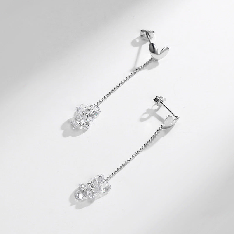 Minimalist Heart 925 Sterling Silver Earrings