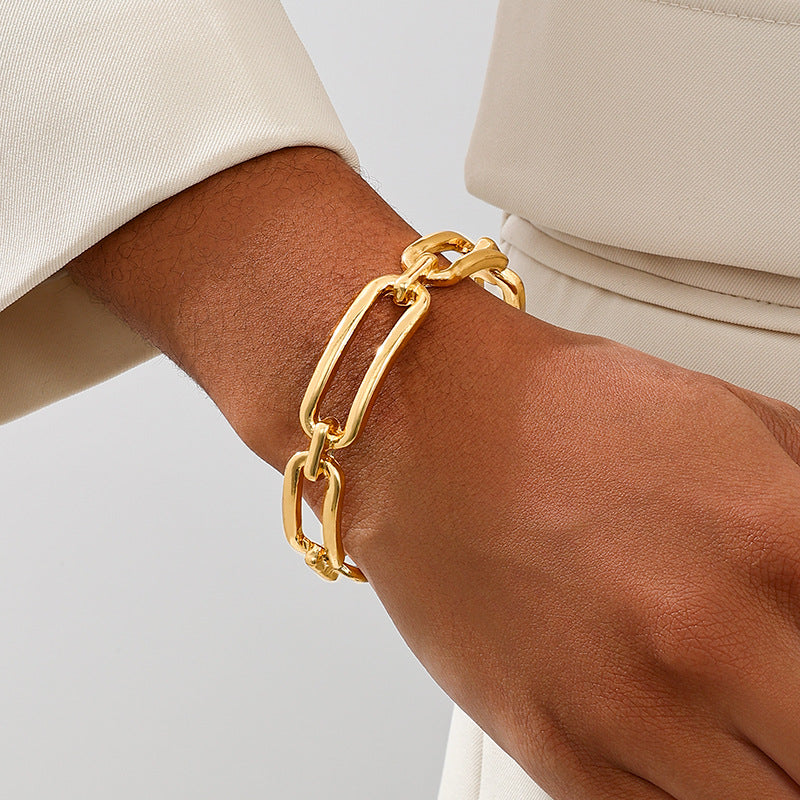 Planderful Vienna Verve Bracelet – Elegant Metal Geometric Design