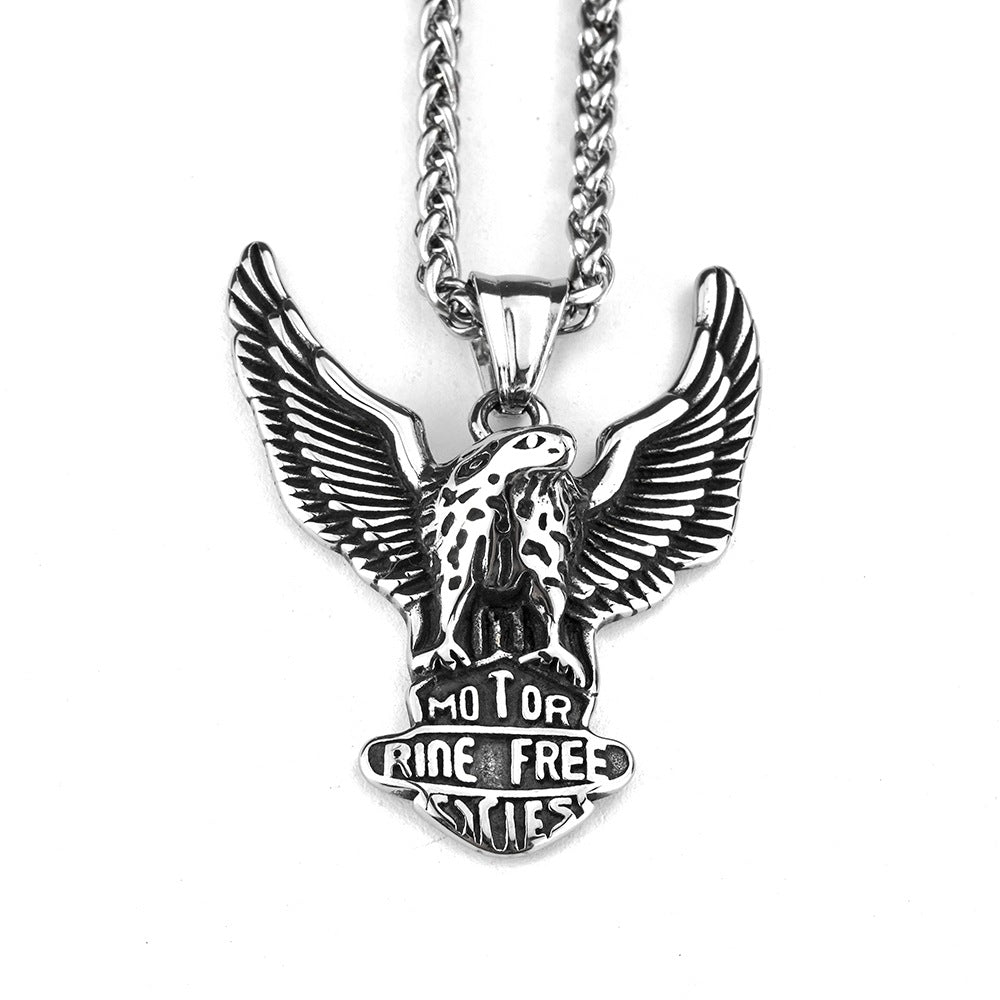 European And American Retro Men's Jewelry Eagle Pendant Necklace