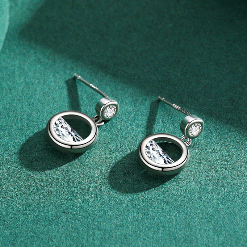 Everyday Genie S925 Silver Zircon Earrings with Feminine Style