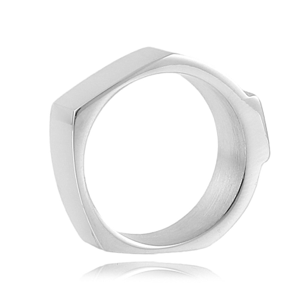 Trendy Titanium Steel Cross Ring for Men and Women - Versatile European and American Fashion Jewelry