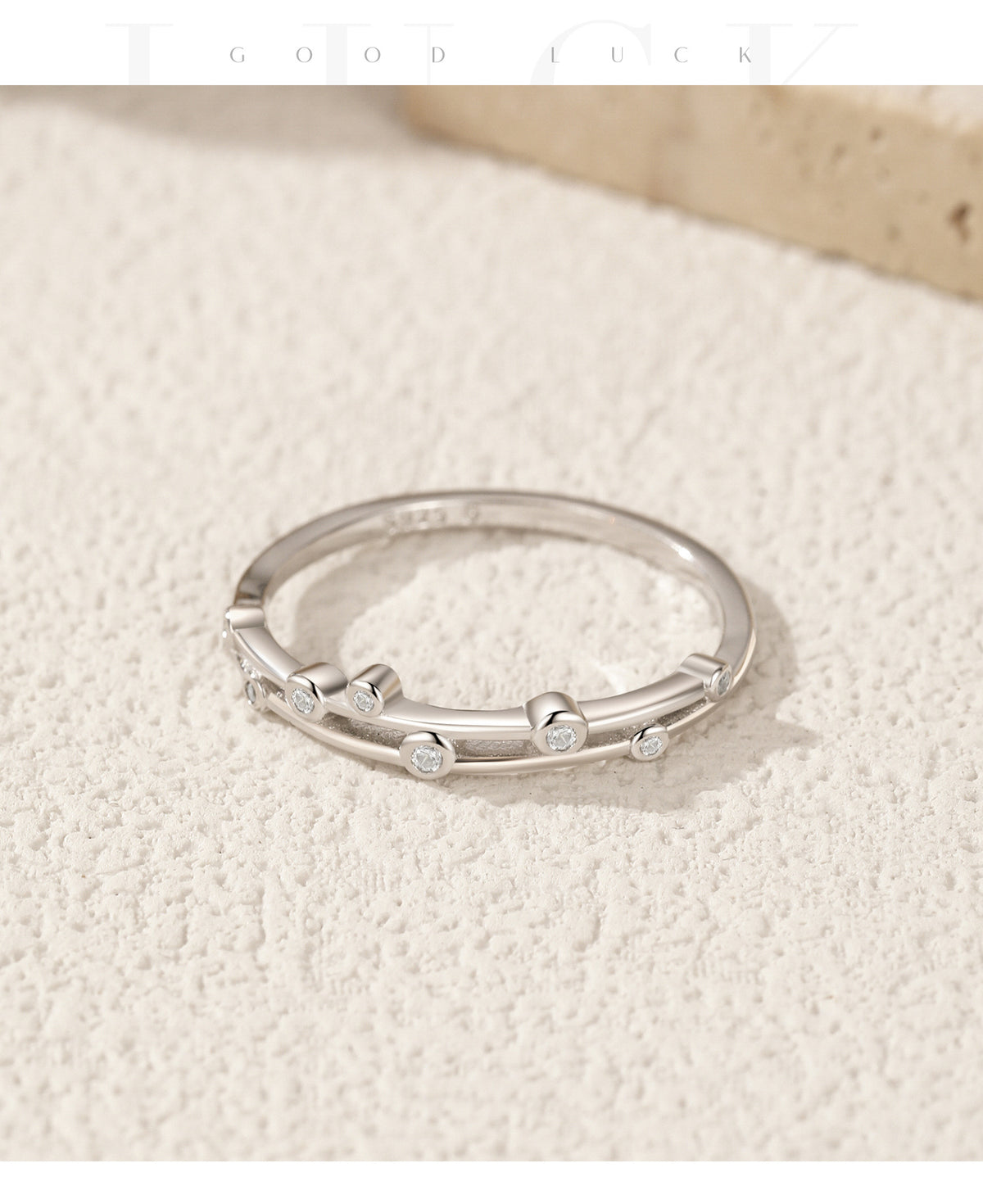 925 Sterling Silver Linear Minimalist Ring