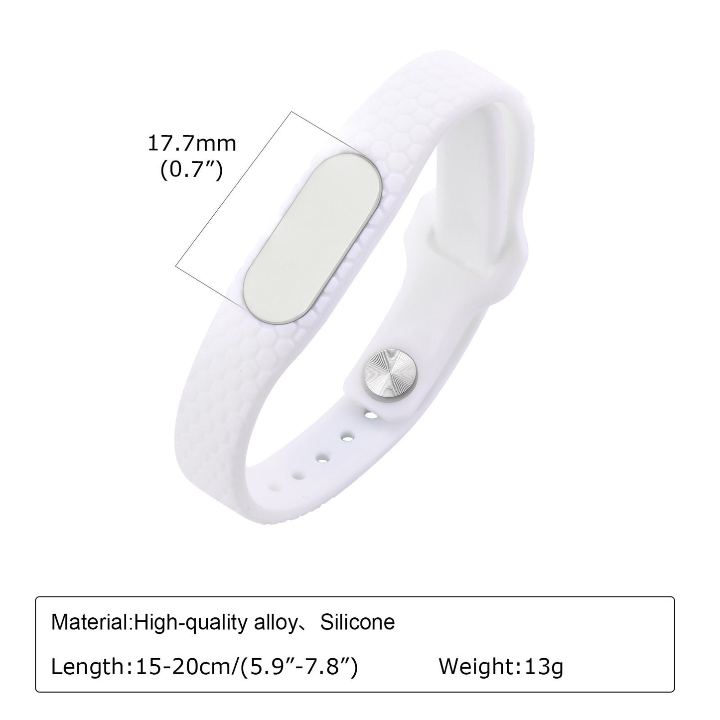 Europe America Silicone Strap Bracelet Black White Men's Accessories