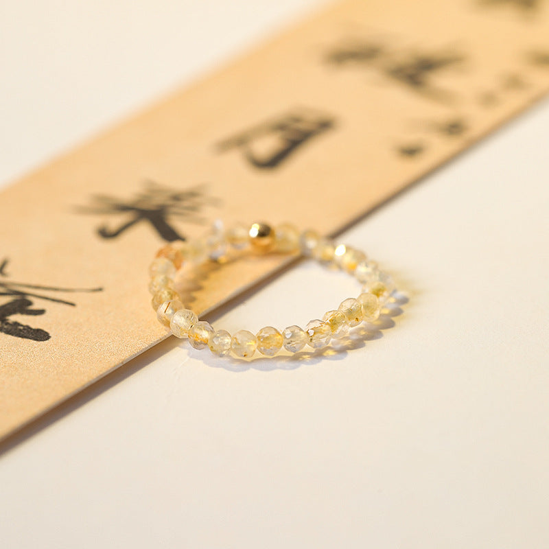 Elegant Autumn Crystal Ring in Sterling Silver