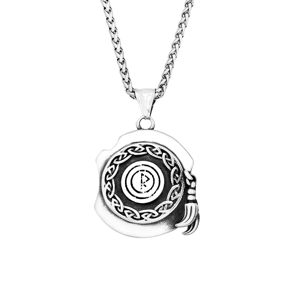 Vintage Viking Stainless Steel Men's Pendant Necklace