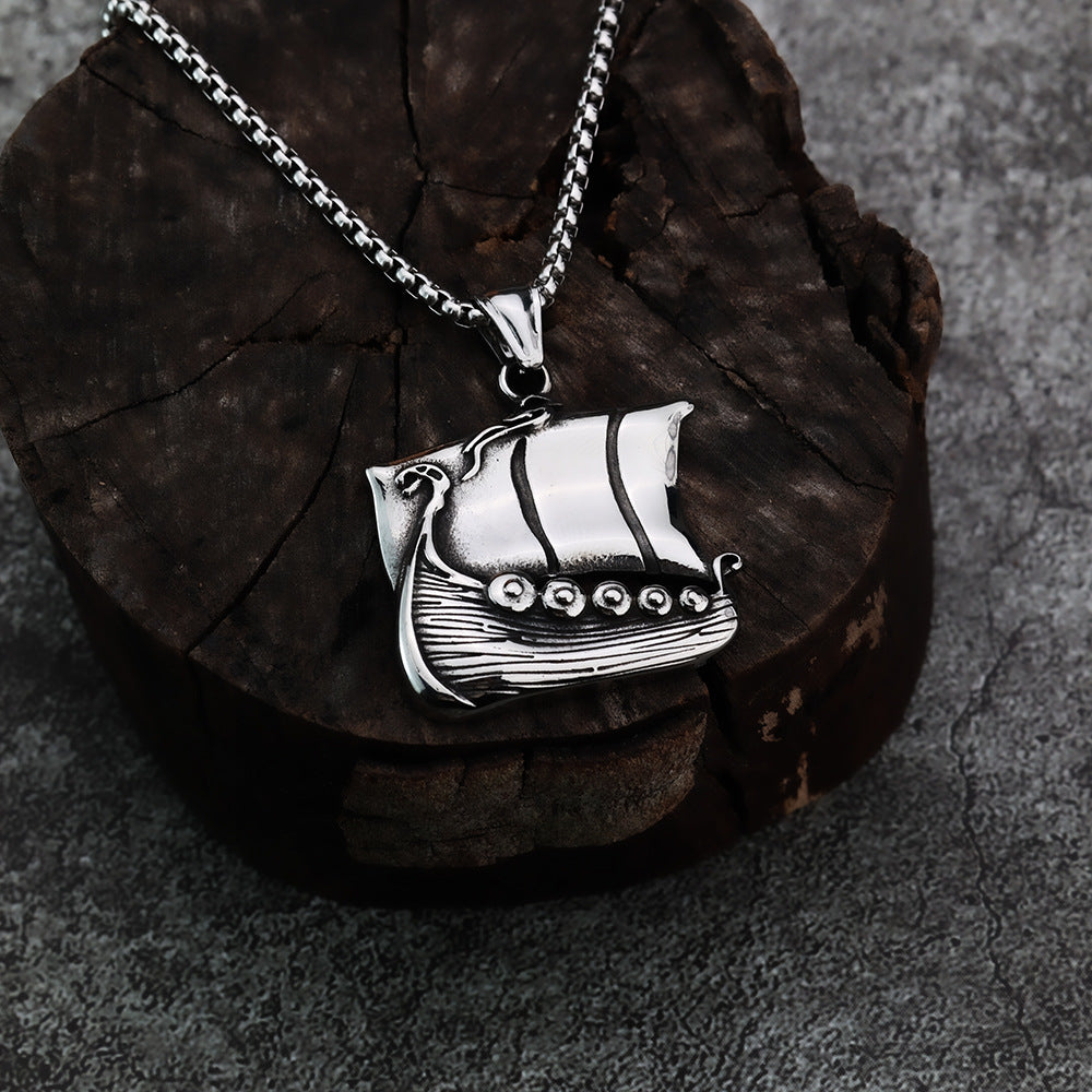 European And American Viking Pendant Sailboat Jewelry for Men