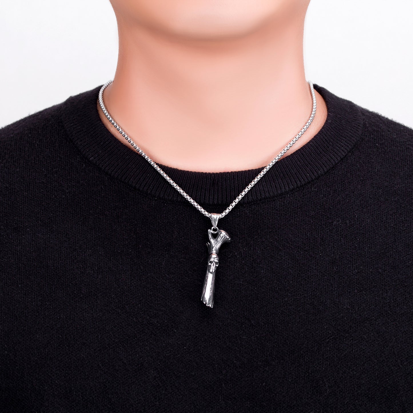 Steel Necklace – Vintage Retro Skull