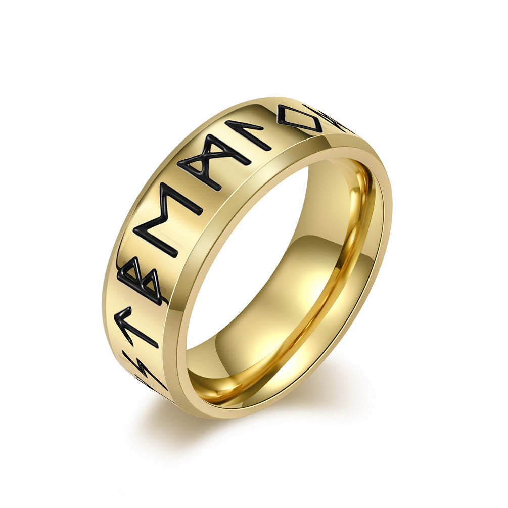 Steel Ring – Vintage Pirate Symbol