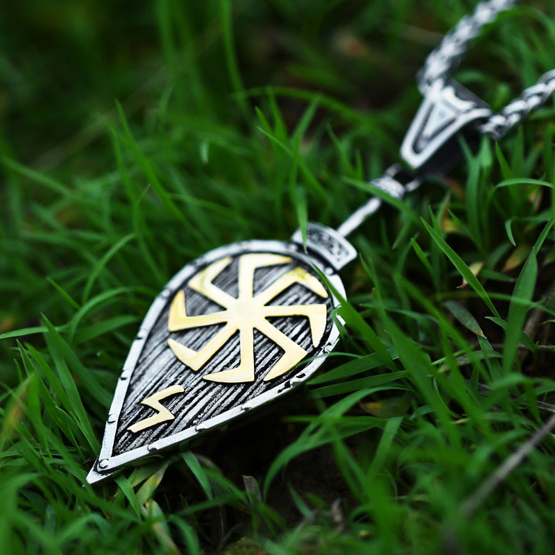 Titanium Steel Viking-Inspired Men's Pendant - Nordic Retro Fashion Accessories Wholesale