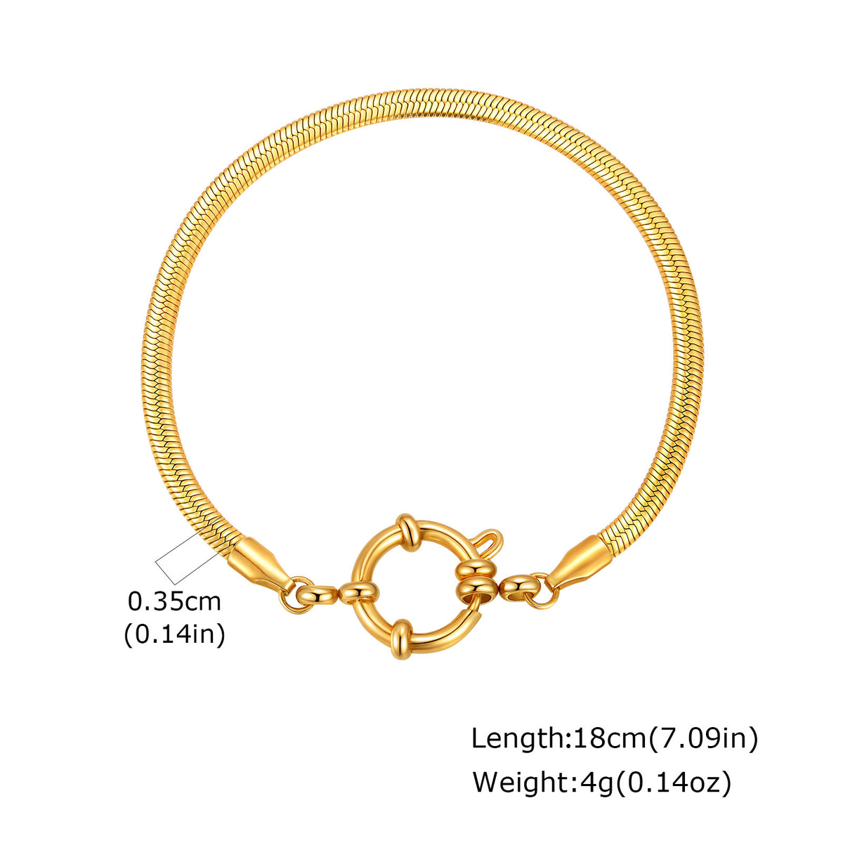 Stainless Steel Bubble Buckle Nk Chain Bead Chain Twist Chain Multi-Style Women Bracelet