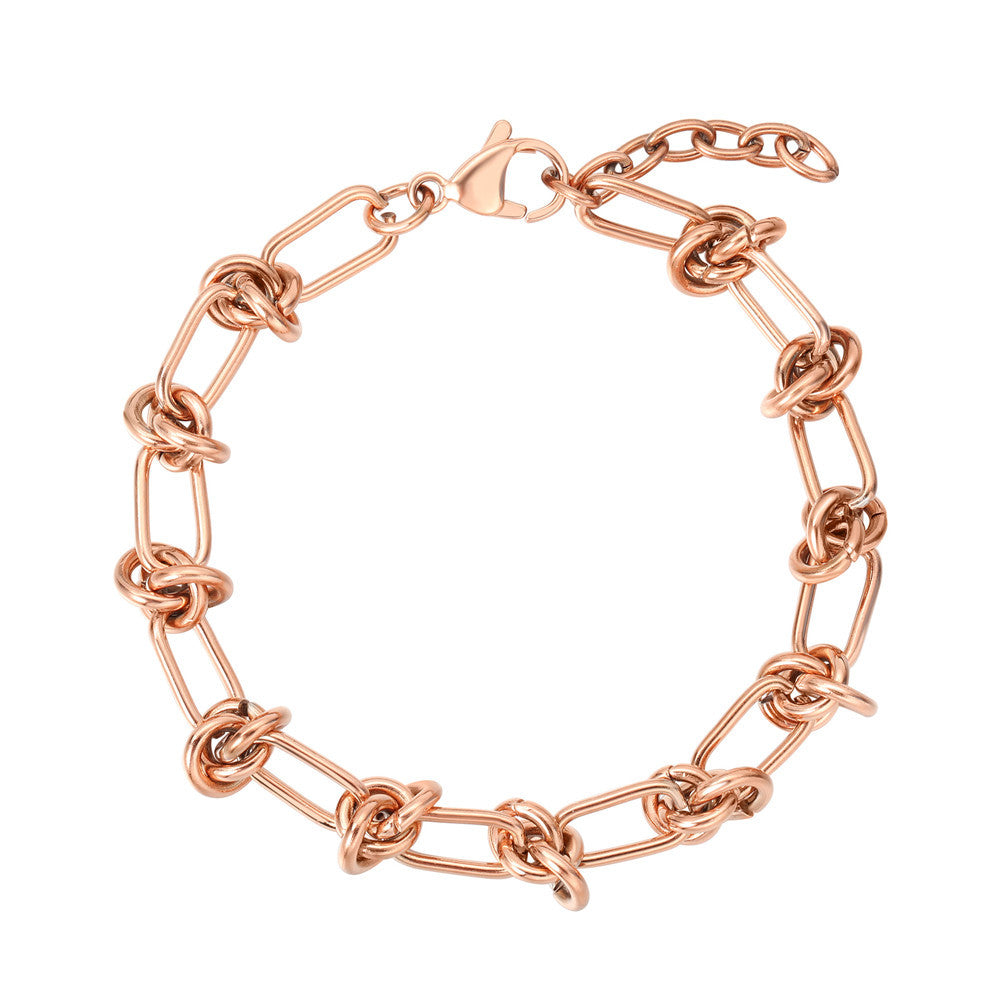 Planderful Knotted Titanium Steel Bracelet Unisex Premium Protection Statement Accessory Everyday Genie