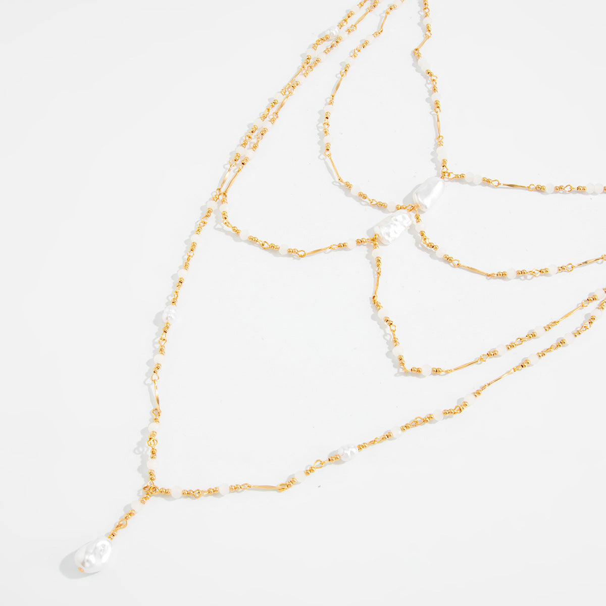 Baroque Pearl Crystal-Style Y-Necklace