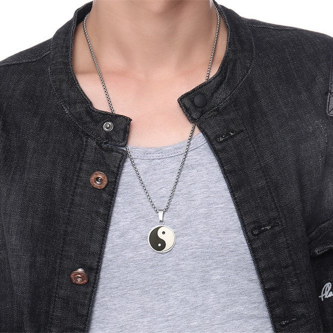 Men's Titanium Steel Pendant Stainless Steel Necklace Jewelry Wholesale