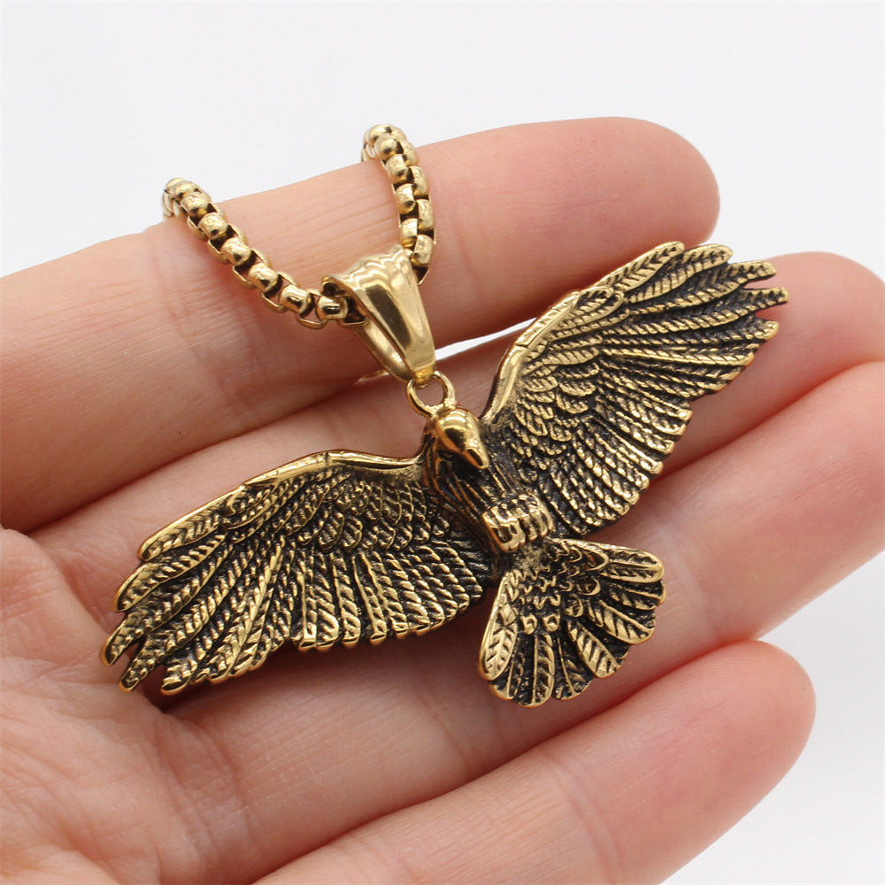 Planderful Eagle Pendant Titanium Steel Unisex Statement