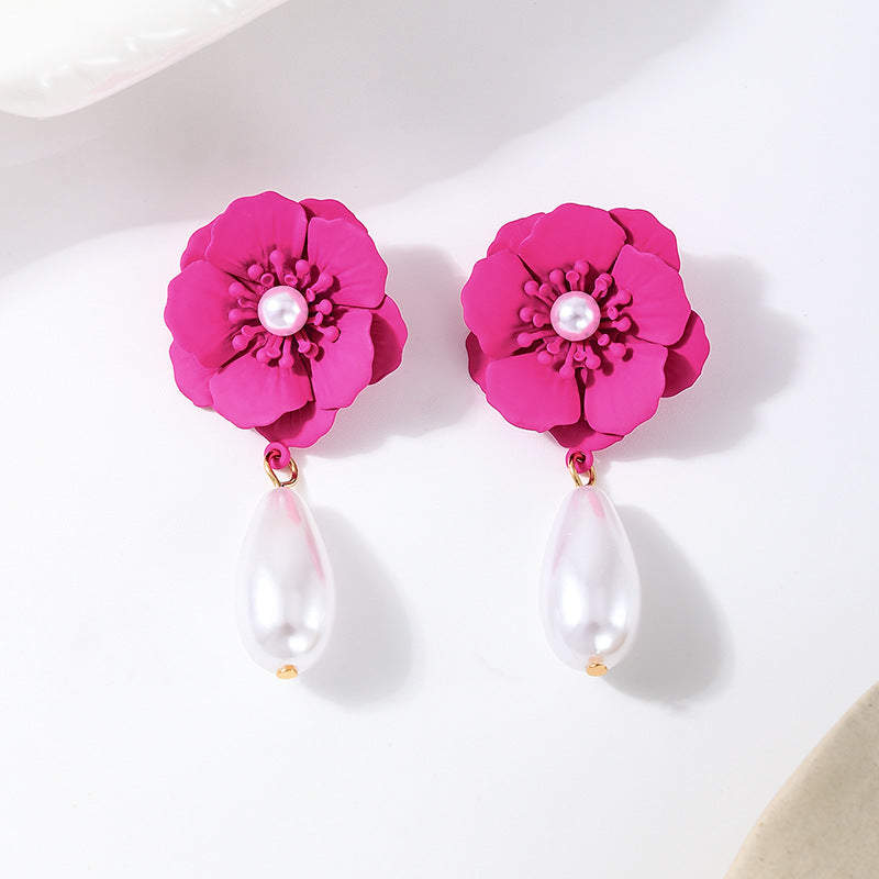 Planderful Vienna Verve Earrings – Elegant Three-Dimensional Flower Design