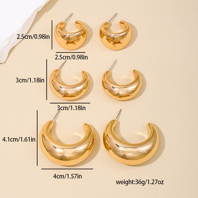 Exaggerated Temperament Hip-Hop Earring Set - Vienna Verve Collection
