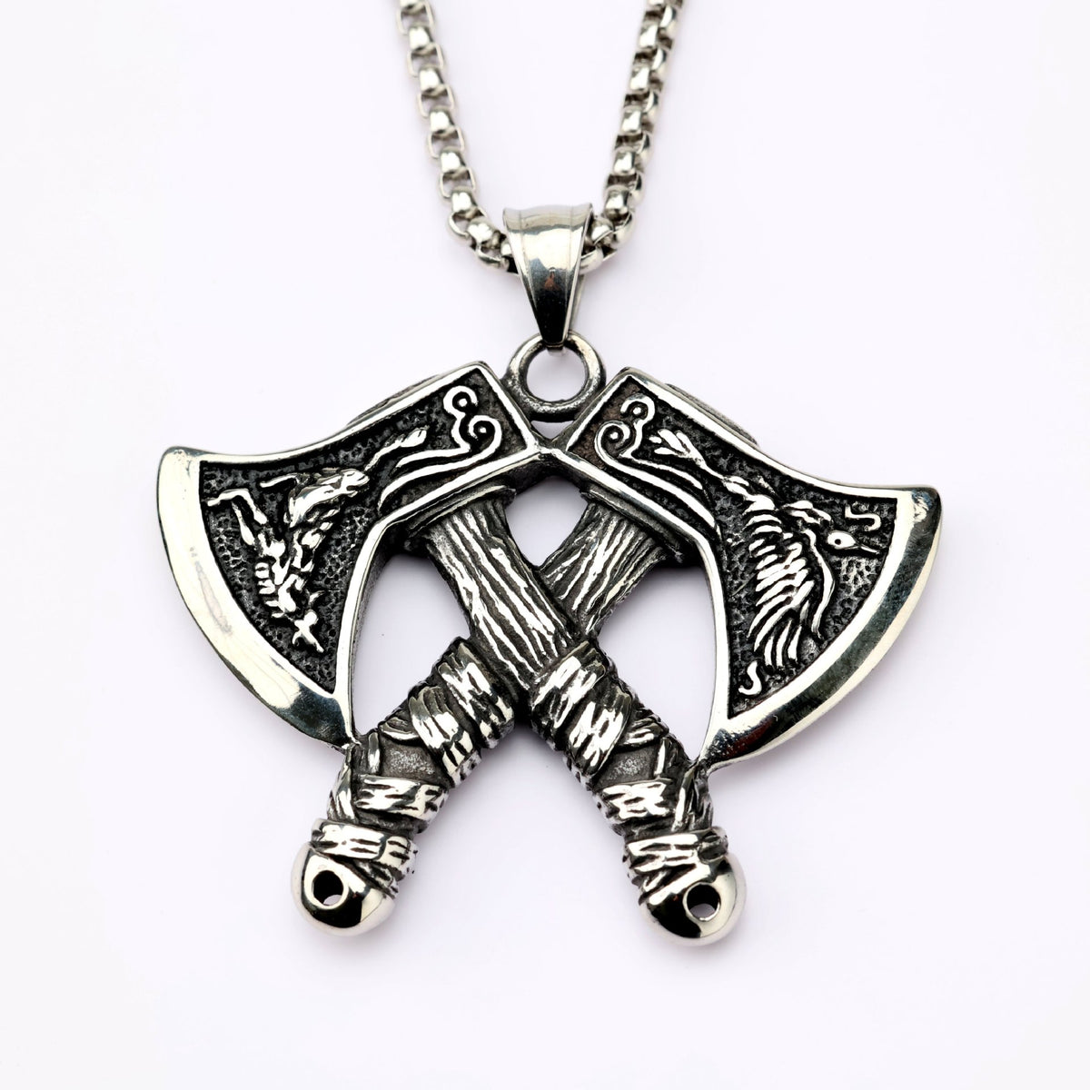 Vintage Viking Stainless Steel Men's Pendant Necklace