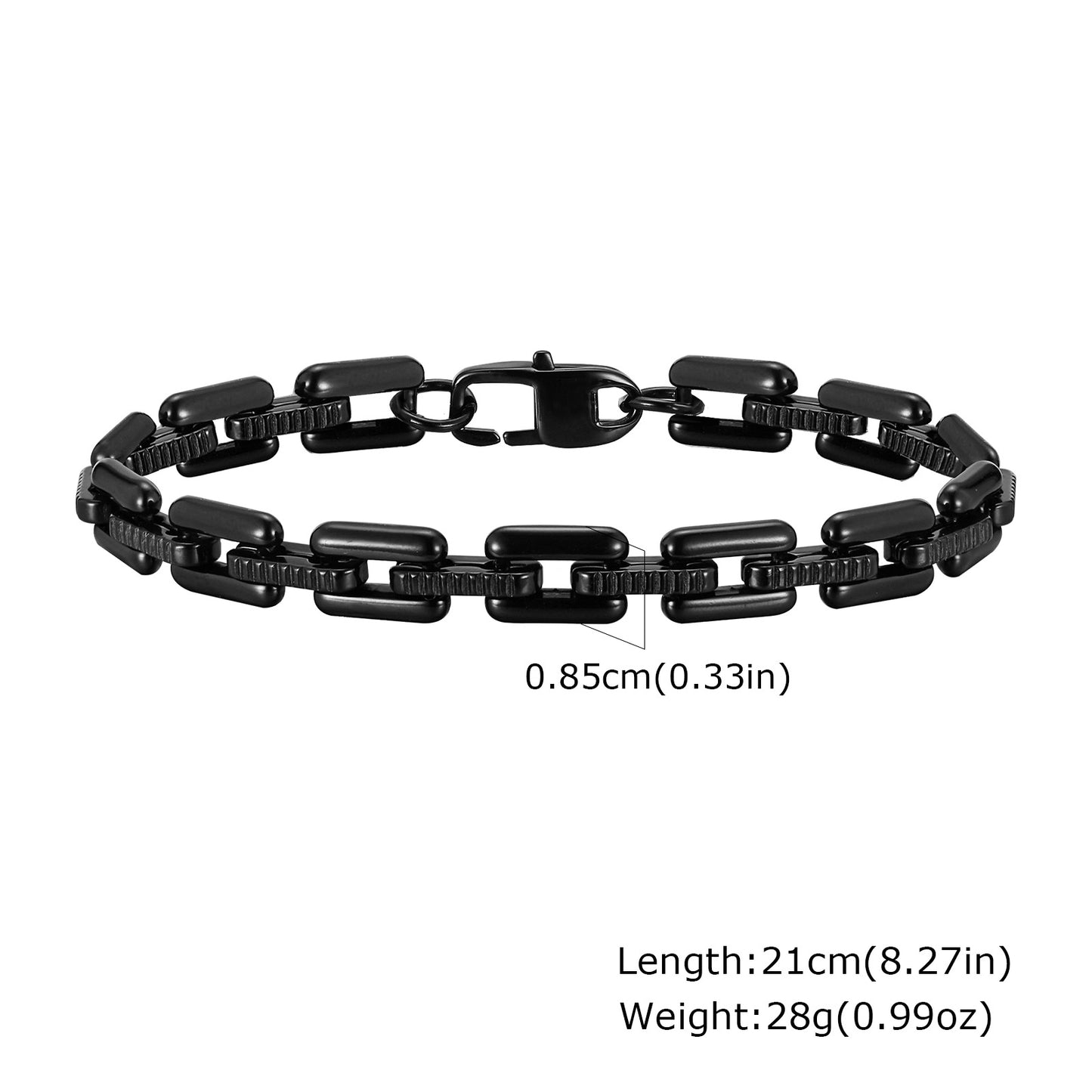 Men's Fashion Stainless Steel Handmade Chain Bracelet Hip Hop Jewelry for Men