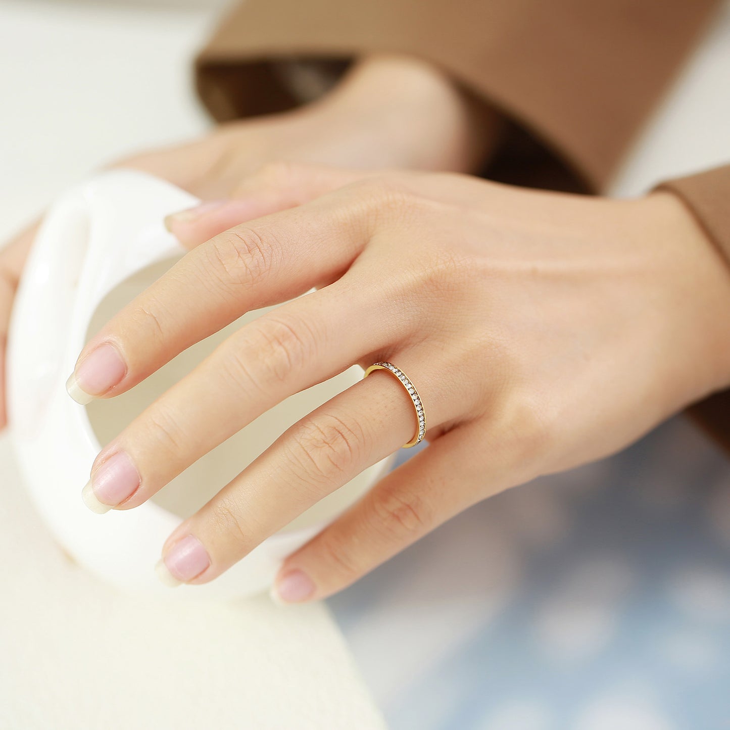 Japanese And Korean Personality Simple Style Women's Ring