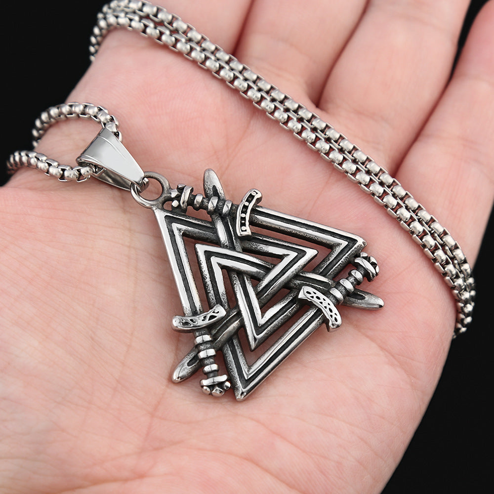 Foreign Trade New European Titanium Steel Pendant Necklace