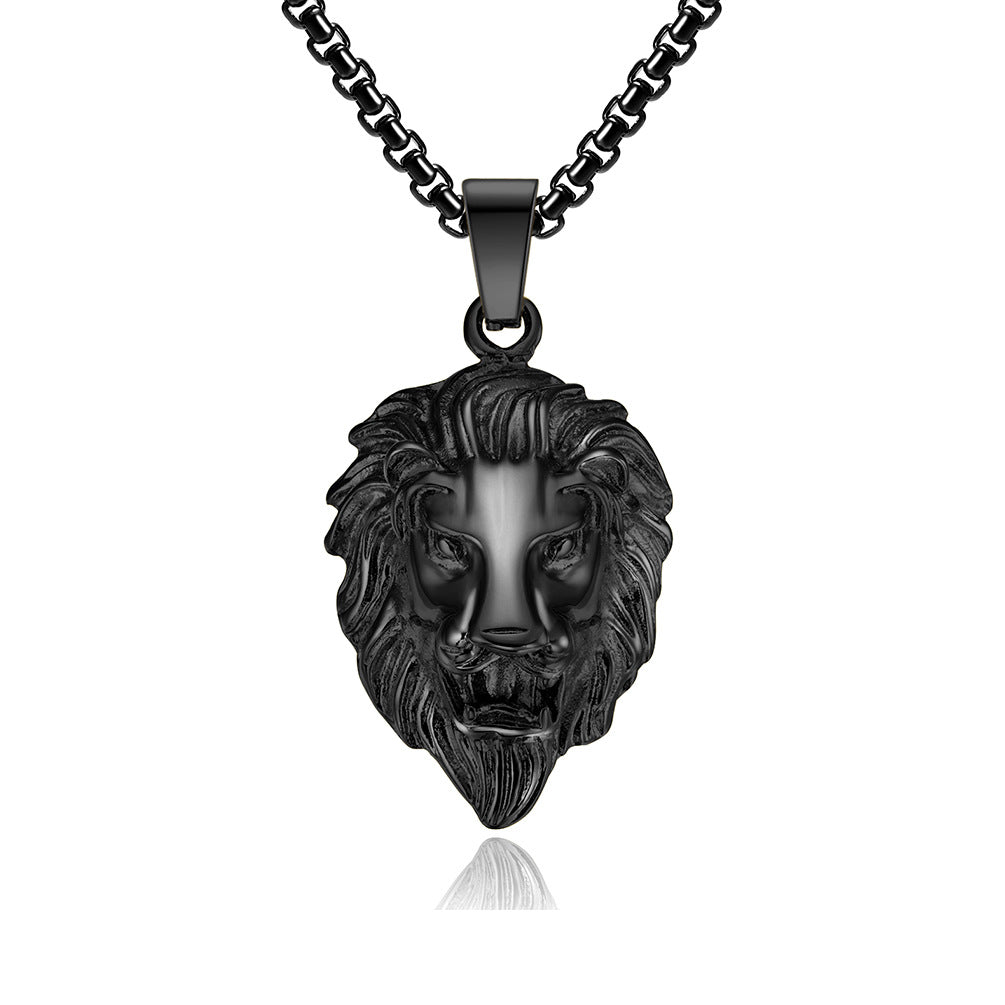 Planderful Lion Head Pendant Stainless Steel Personalized Necklace For Punk Style Fans