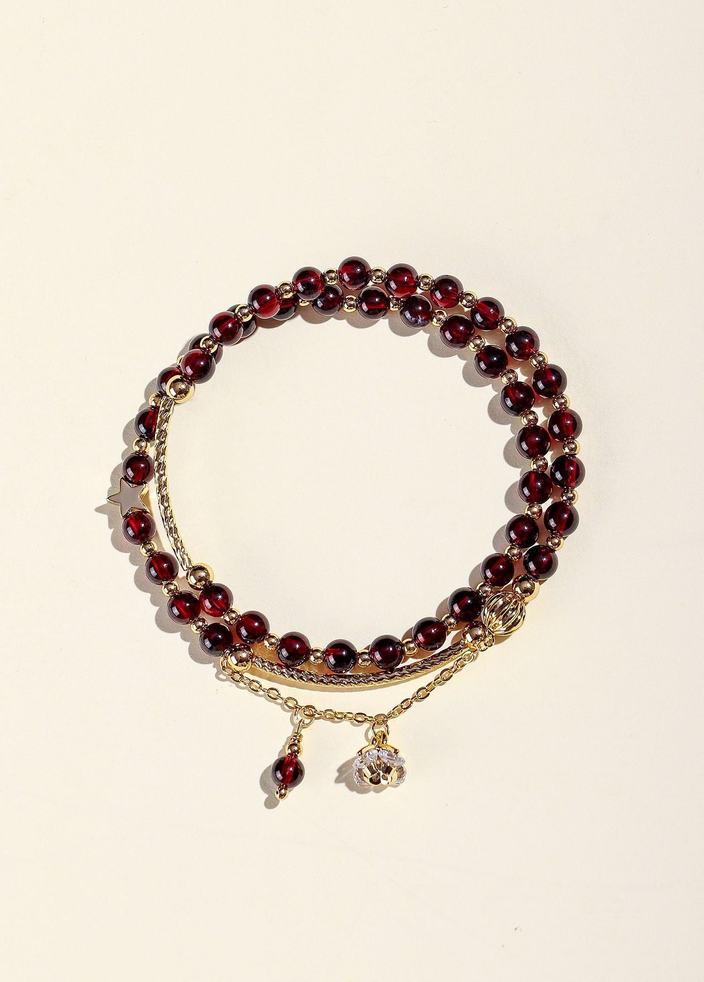 Planderful Fortune's Favor Bracelet – Elegant Garnet and Lapis Lazuli Design