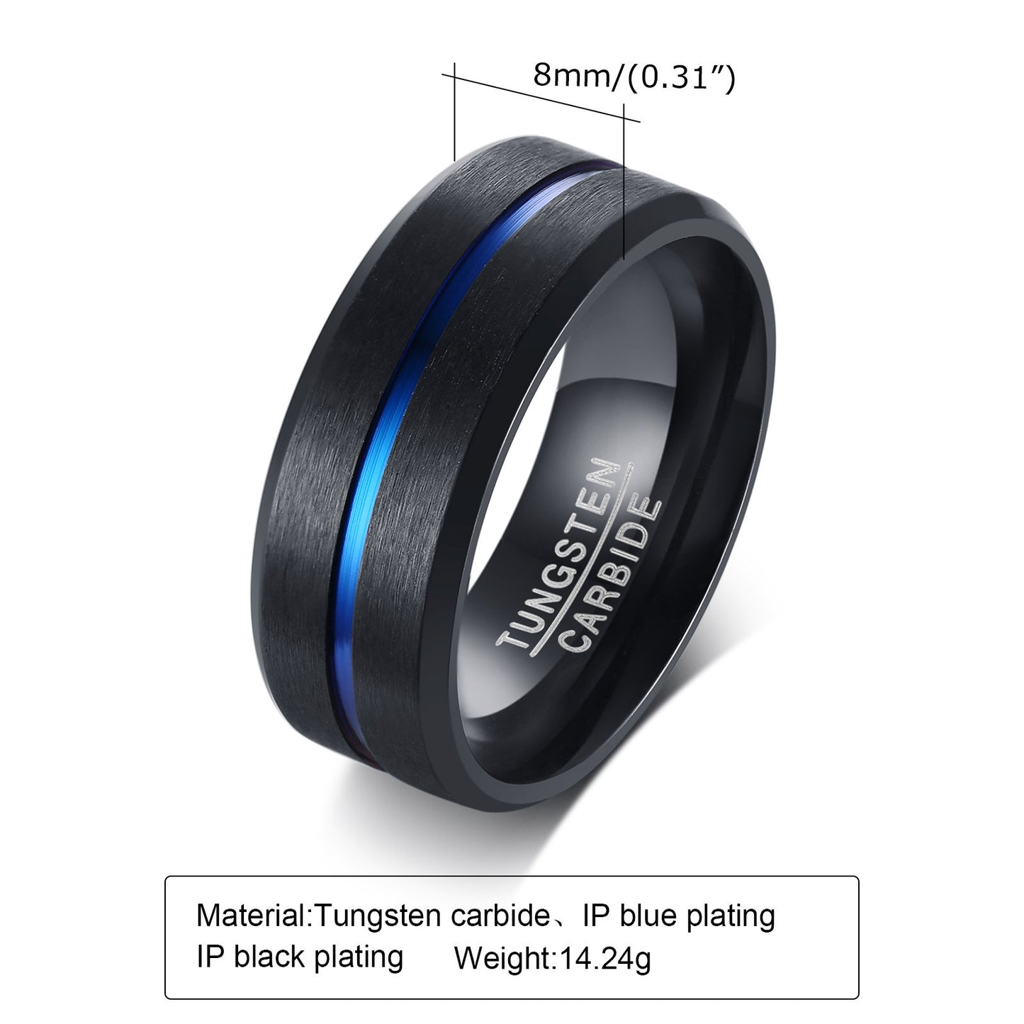 Titanium Steel Couple Ring Black Stainless Steel Heart Pair Ring