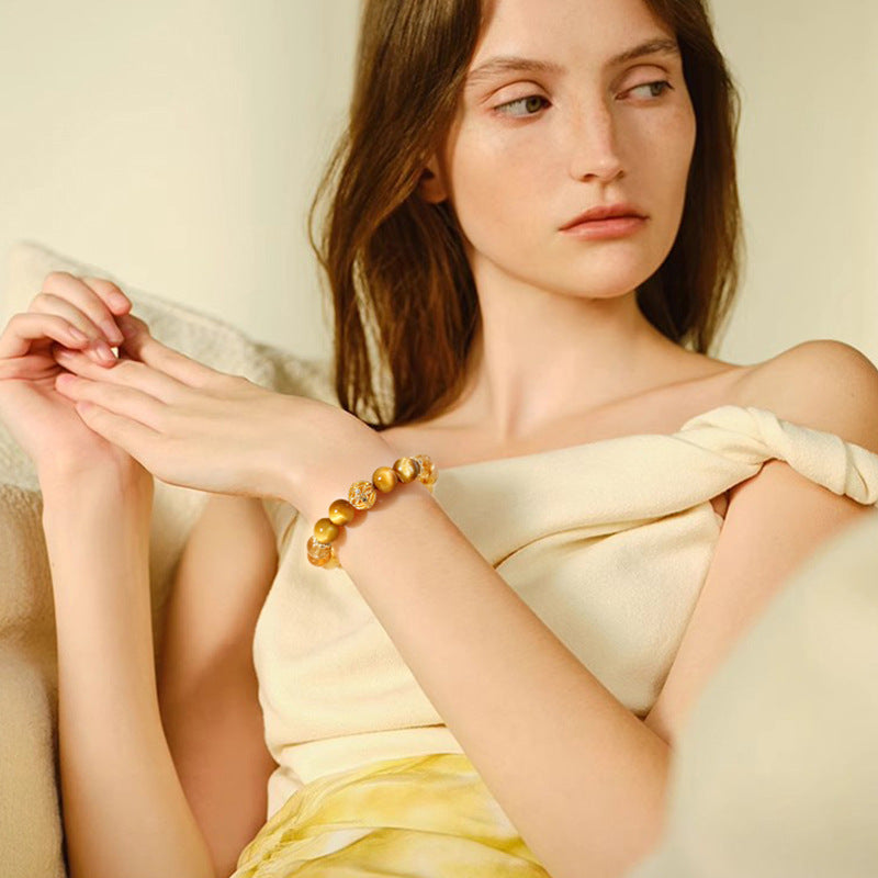 Planderful Fortune's Favor Bracelet – Hand-Woven Gemstone Design