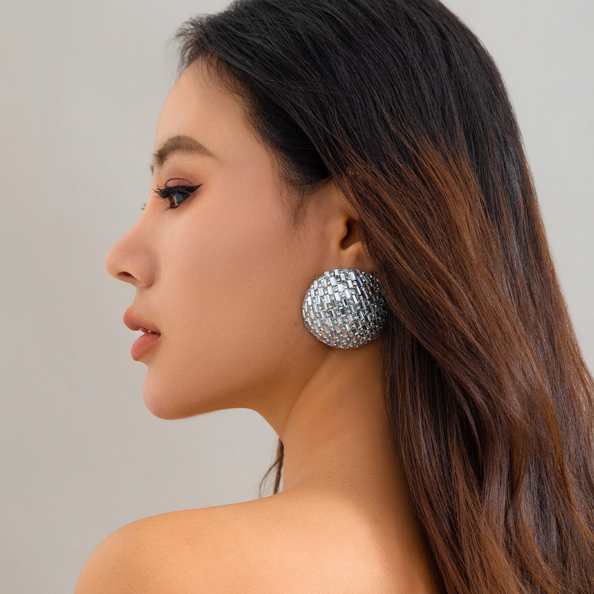 Elegant Water Drop and Geometric Cross-border Earrings with Silver Needles