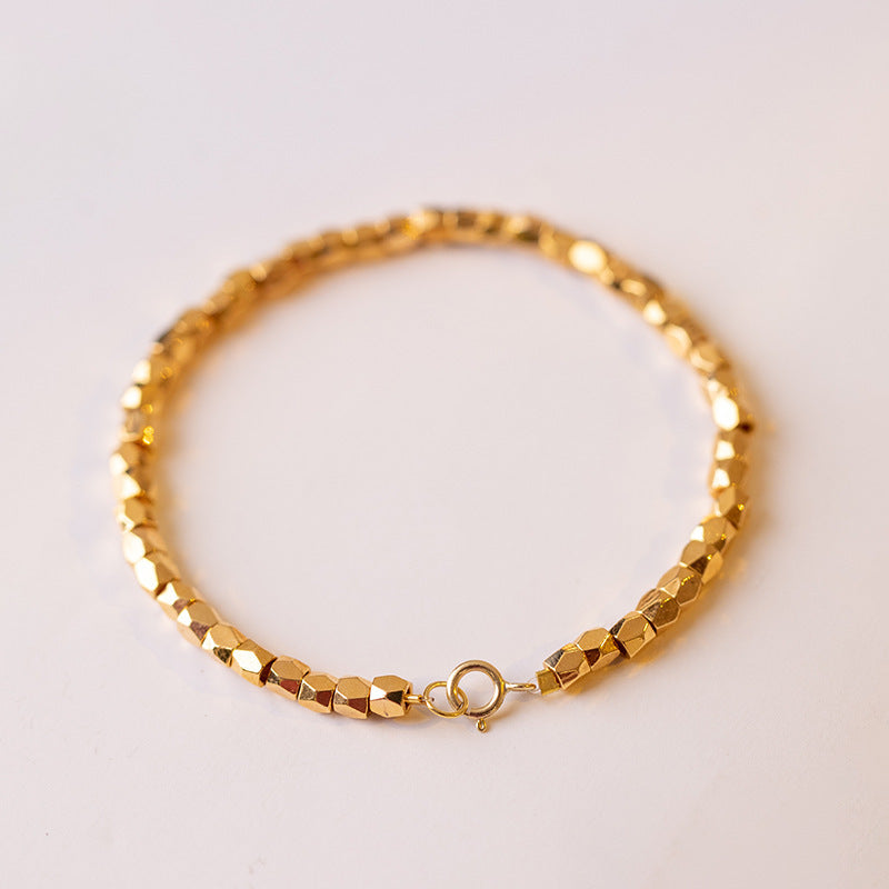 Dainty Retro Style Sterling Silver Bracelet with Crystal Accent by Planderful Collection