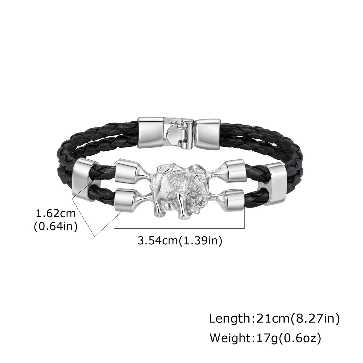 Braided Black Stainless Steel Bracelet