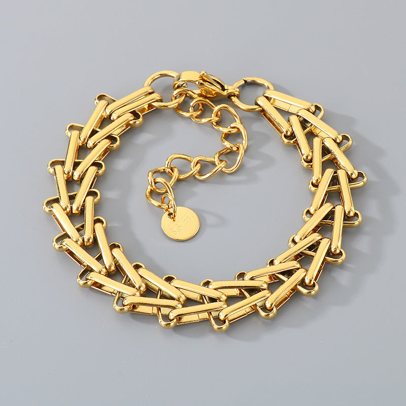 Planderful Unisex V Shaped Horseshoe Ring Bracelet 18K Gold