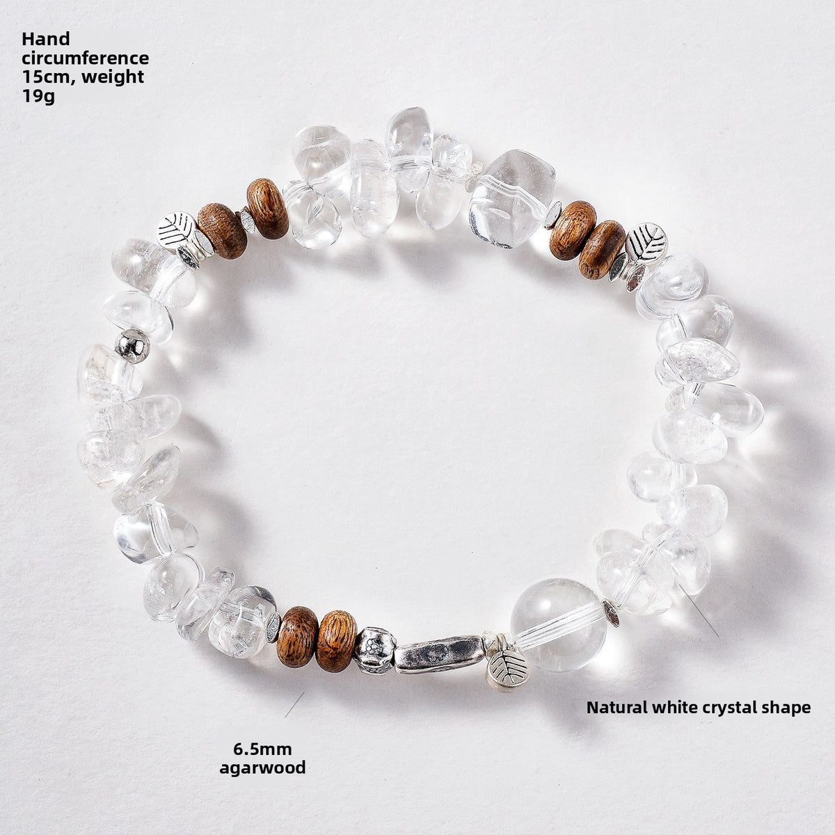 Clear Quartz & Agarwood Bracelet