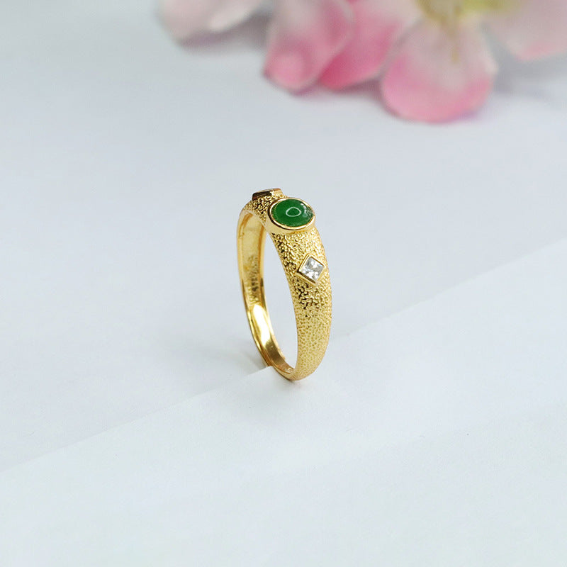 Green Jadeite Vintage Ring